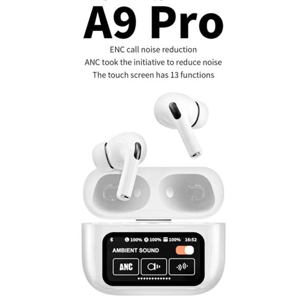 A9 Airpods Pro 2 with Touch Screen ANC/ENC Enabled - Image 2